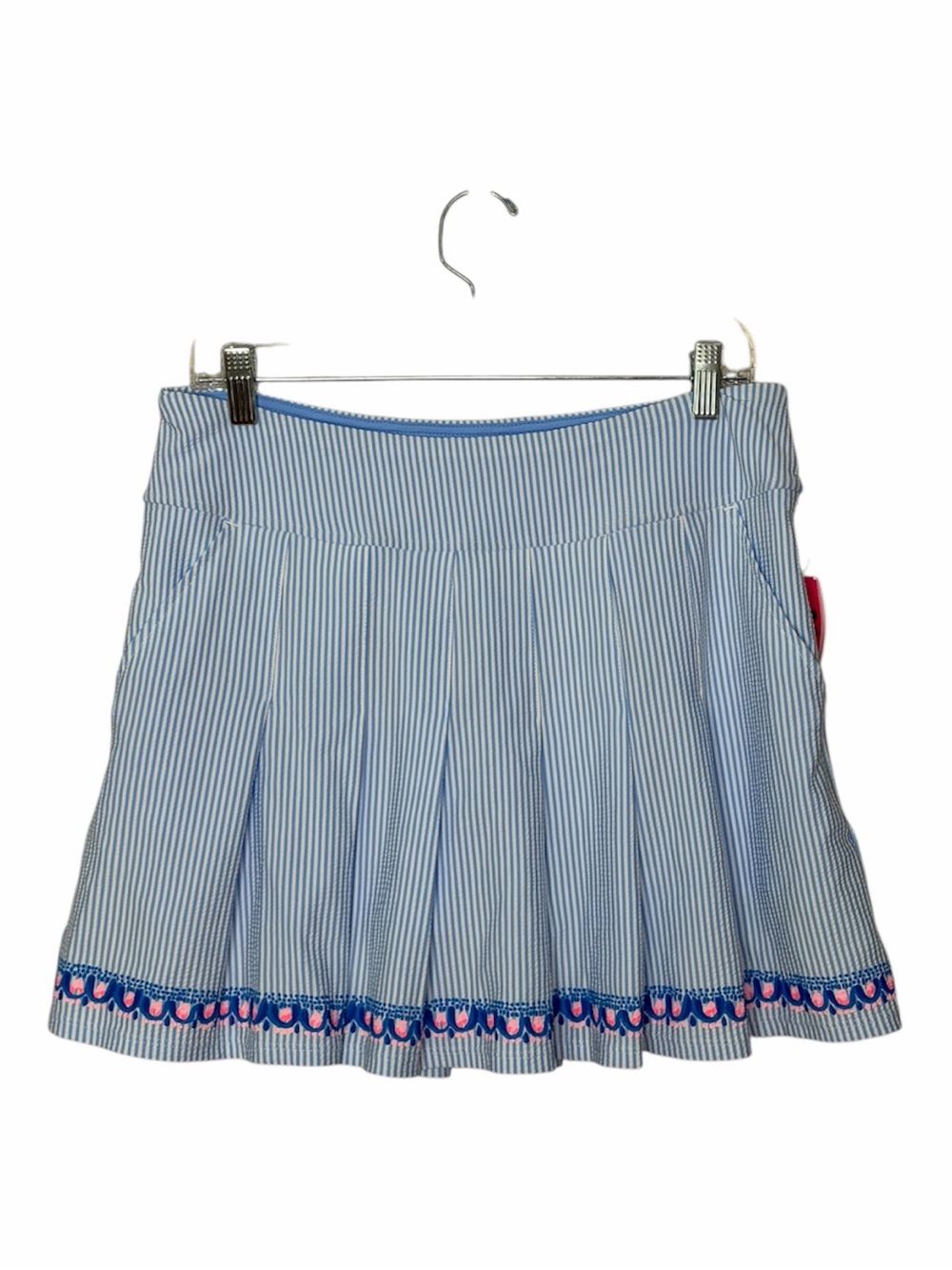 NWT Lilly Pulitzer Priska Skort Blue Peri Seersucker Size 10 - Picture 2 of 4